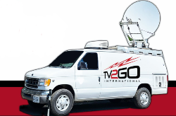 TV2GO satellite truck in Eastern Canada.